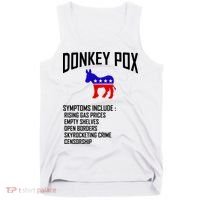 Donkey Pox Funny Symptoms Political Anti Biden Tank Top thumb 0