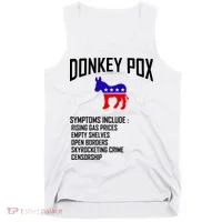 Donkey Pox Funny Symptoms Political Anti Biden Tank Top thumb 0