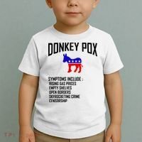 Donkey Pox Funny Symptoms Political Anti Biden Toddler T-Shirt thumb 2