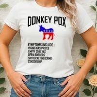Donkey Pox Funny Symptoms Political Anti Biden Women's T-Shirt thumb 2