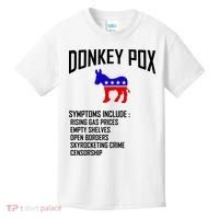 Donkey Pox Funny Symptoms Political Anti Biden Kids T-Shirt thumb 0