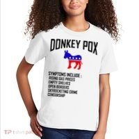 Donkey Pox Funny Symptoms Political Anti Biden Kids T-Shirt thumb 2