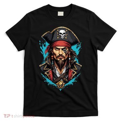 Detailed Pirate Face T-Shirt