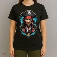 Detailed Pirate Face T-Shirt thumb 4