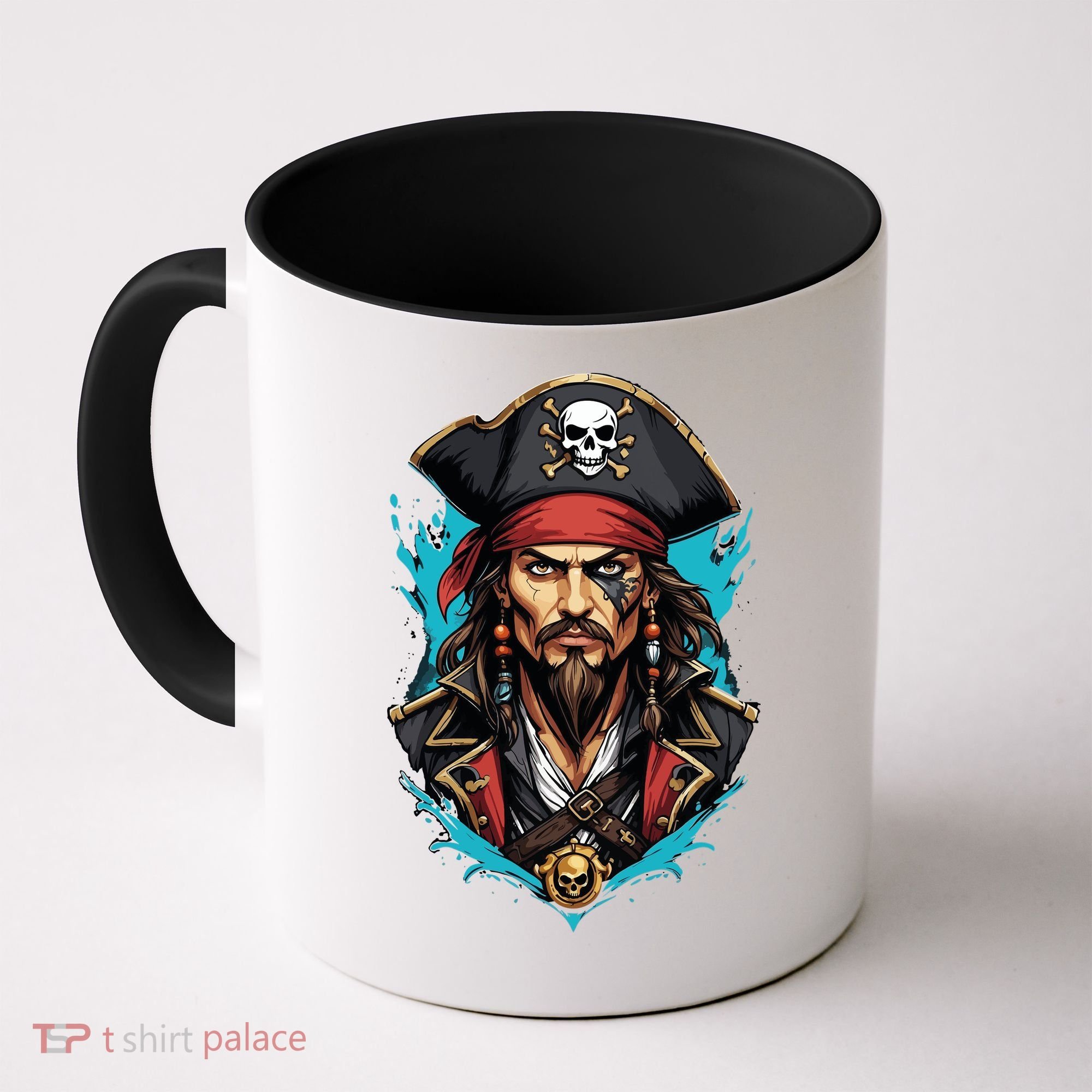 Detailed Pirate Face Coffee Mug