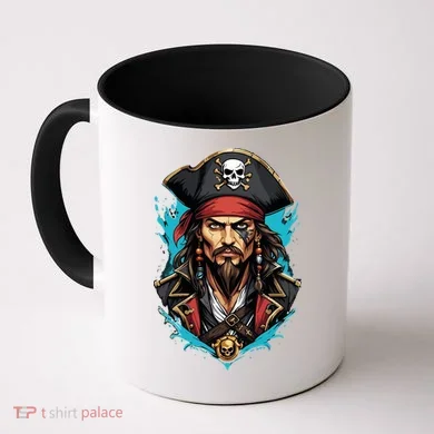 Detailed Pirate Face Coffee Mug
