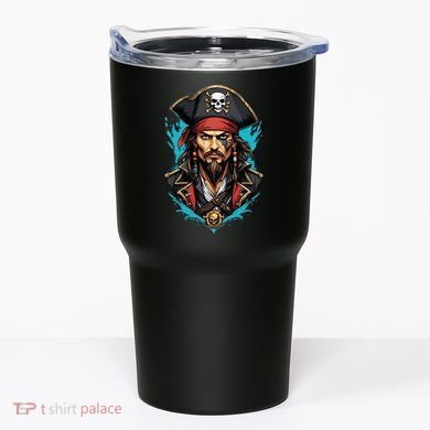 Detailed Pirate Face Tumbler
