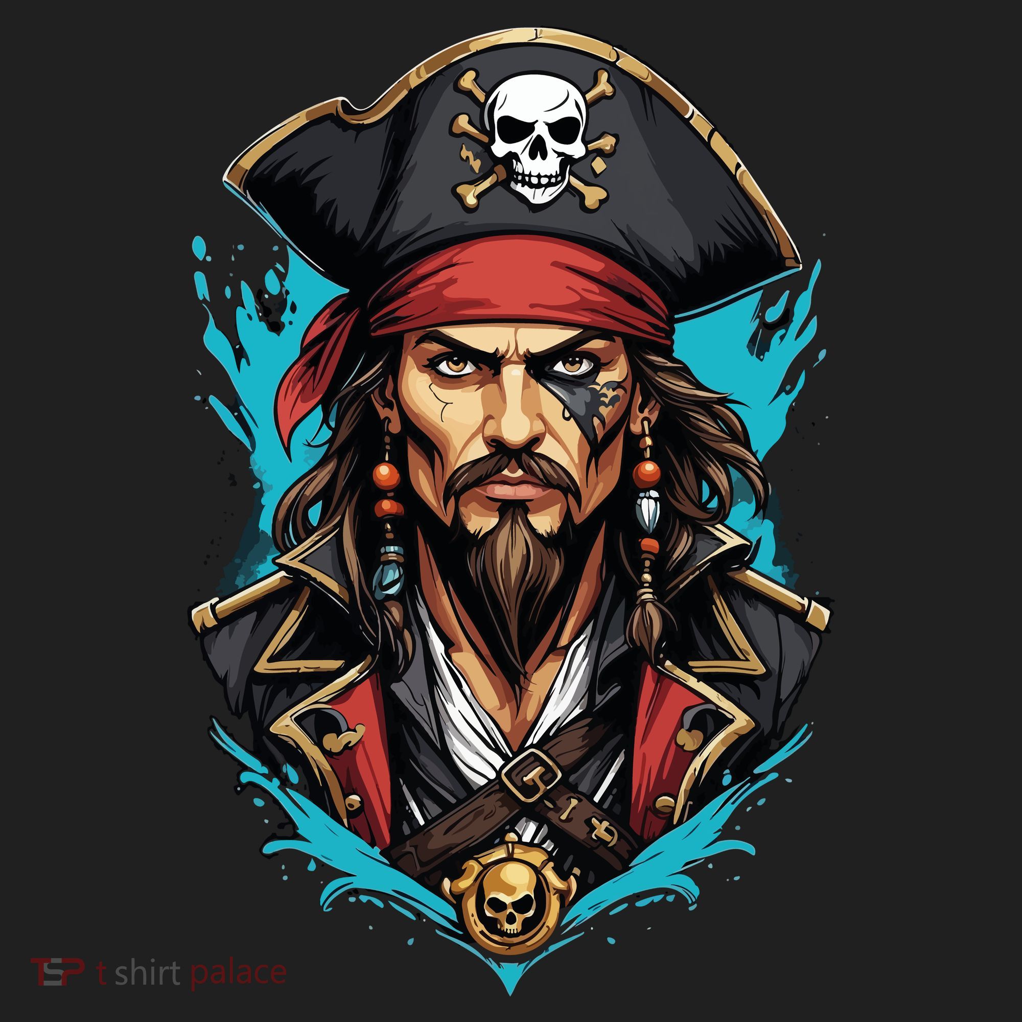 Detailed Pirate Face Tumbler