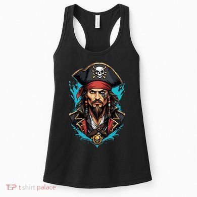 Detailed Pirate Face Women's Tank Top