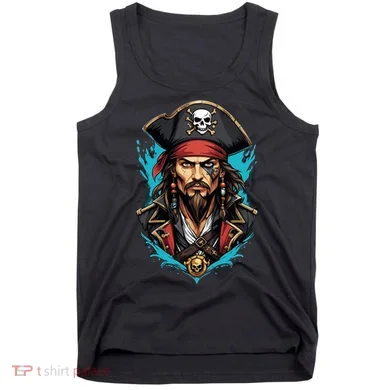 Detailed Pirate Face Tank Top