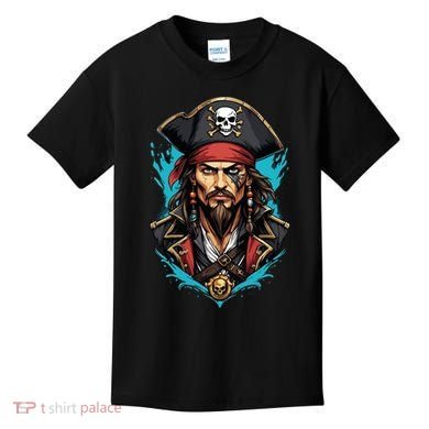 Detailed Pirate Face Kids T-Shirt