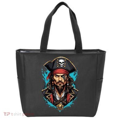 Detailed Pirate Face Tote Bag
