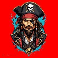 Detailed Pirate Face Santa Hat thumb 1