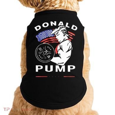 Donald Pump Gym Bodybuilder And Weightlifting Doggie Tank