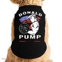 Donald Pump Gym Bodybuilder And Weightlifting Doggie Tank thumb 0