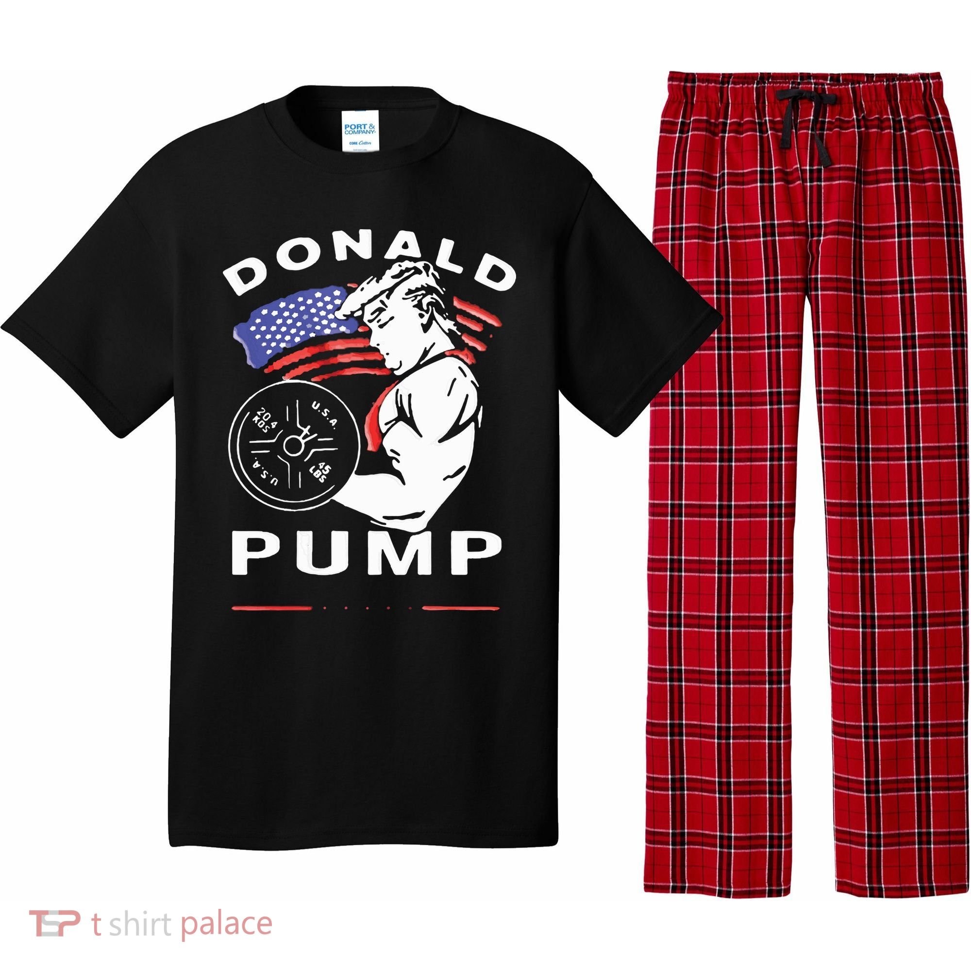 Donald Pump Gym Bodybuilder And Weightlifting Pajama Set