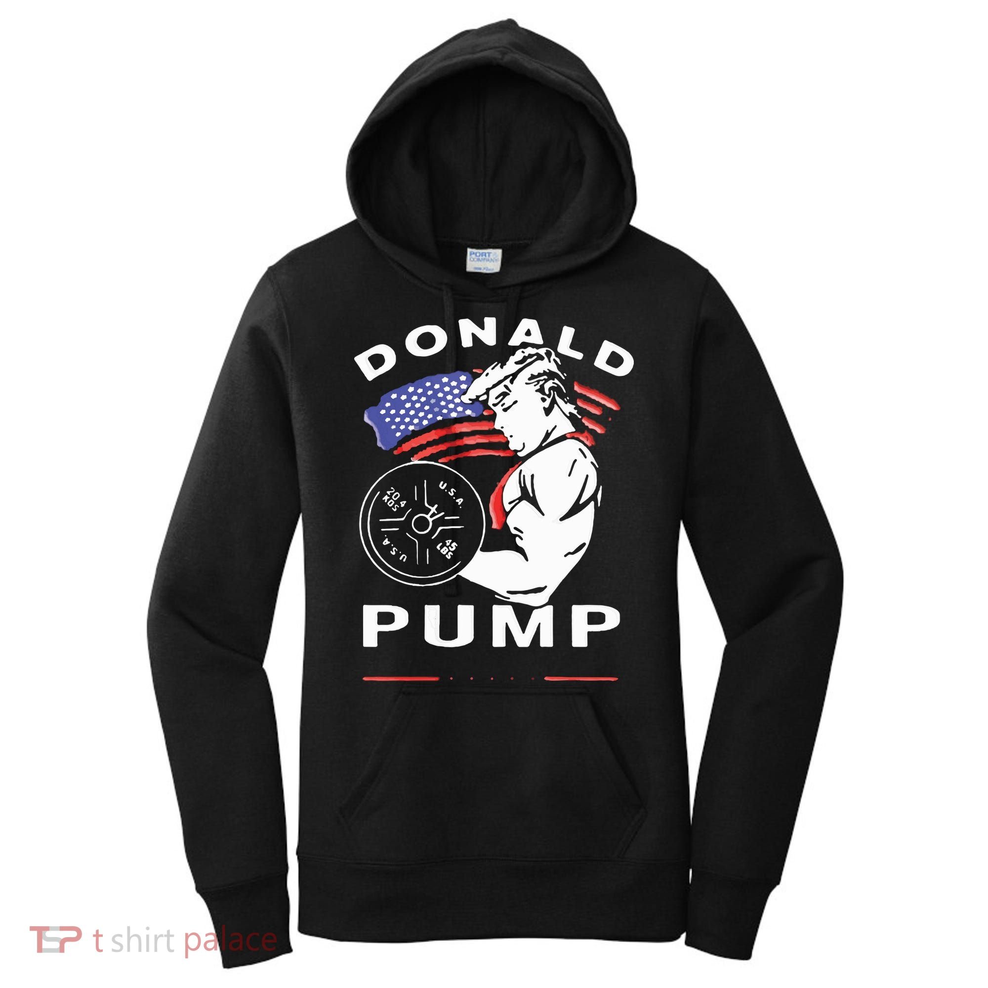Donald Pump Gym Bodybuilder And Weightlifting Women's Hoodie