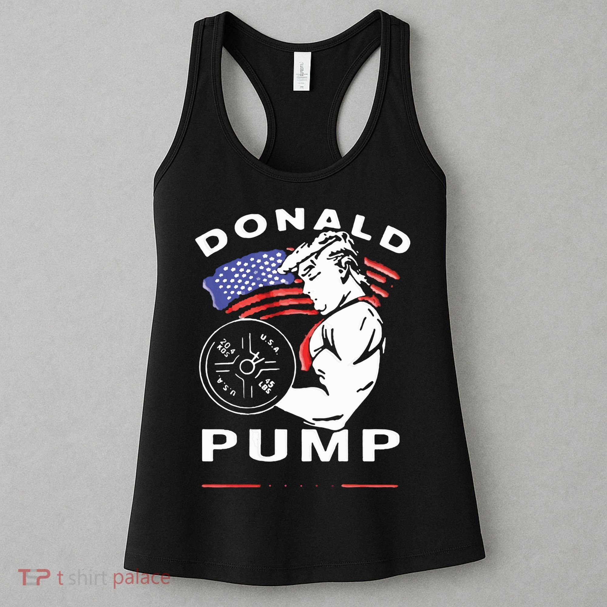 Donald Pump Gym Bodybuilder And Weightlifting Women's Tank Top