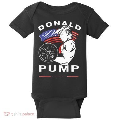 Donald Pump Gym Bodybuilder And Weightlifting Baby Bodysuit