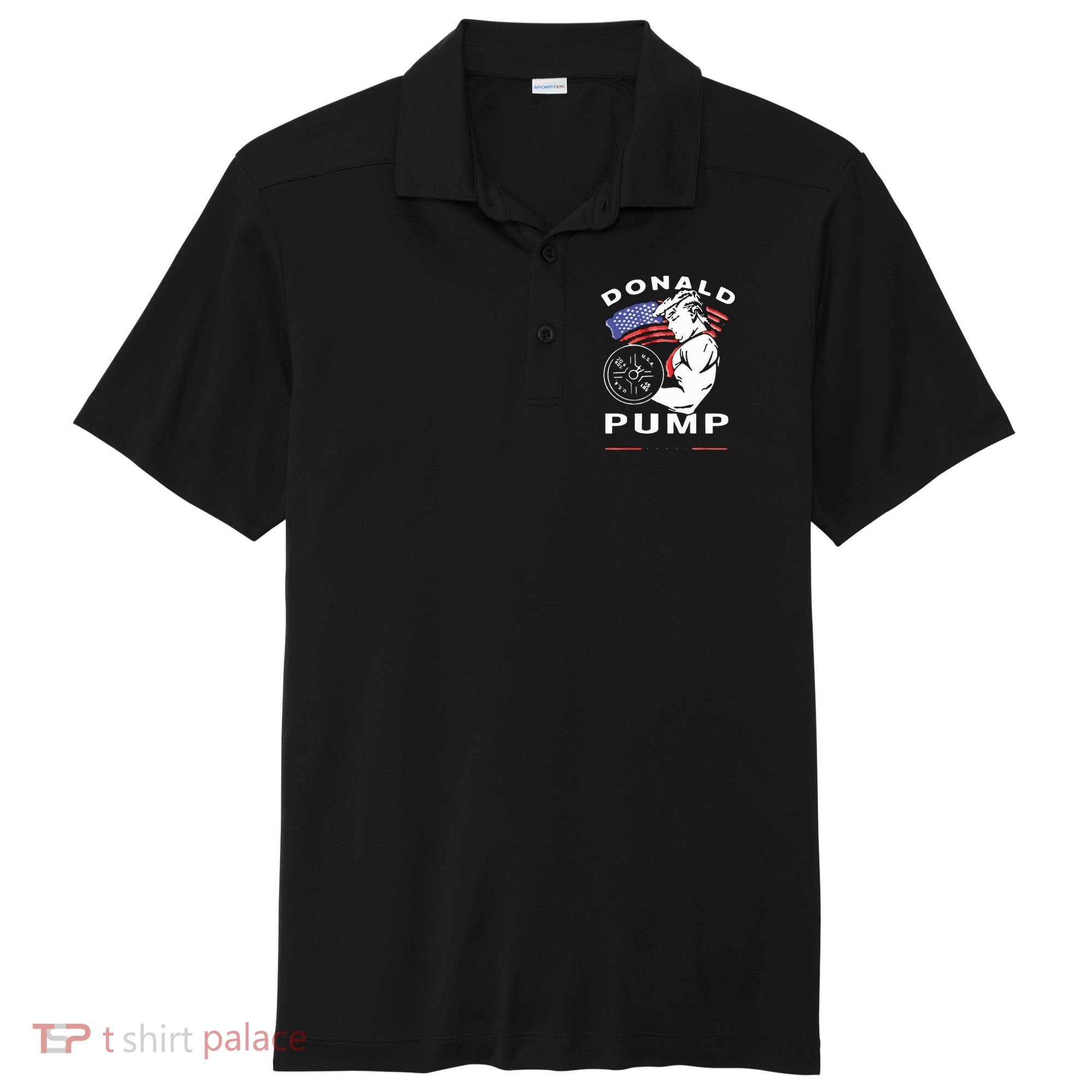Donald Pump Gym Bodybuilder And Weightlifting Sport-Tek Posi-UV Pro Polo
