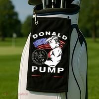 Donald Pump Gym Bodybuilder And Weightlifting Golf Towel thumb 2