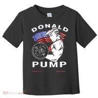 Donald Pump Gym Bodybuilder And Weightlifting Toddler T-Shirt thumb 0