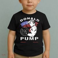 Donald Pump Gym Bodybuilder And Weightlifting Toddler T-Shirt thumb 2