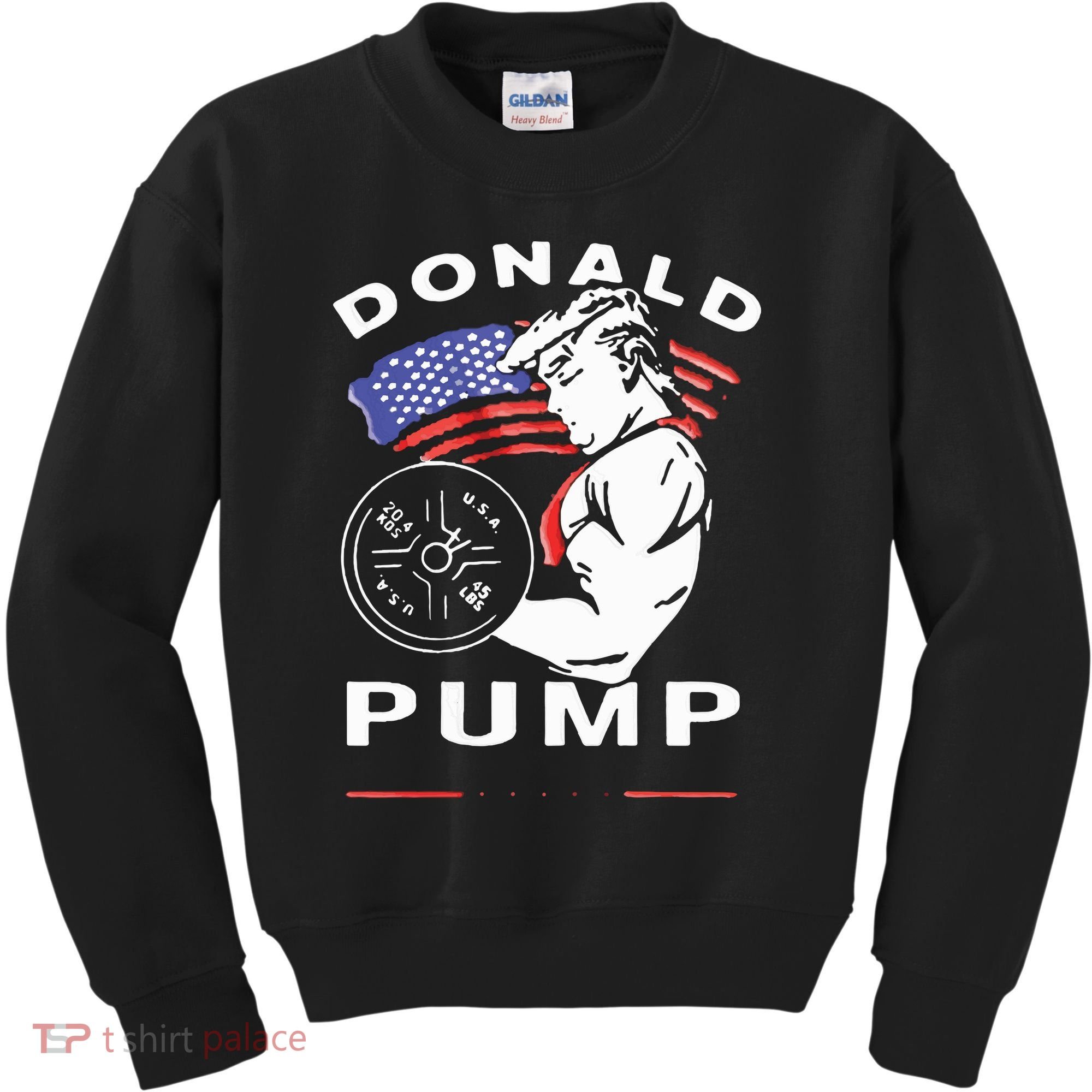Donald Pump Gym Bodybuilder And Weightlifting Kids Sweatshirt