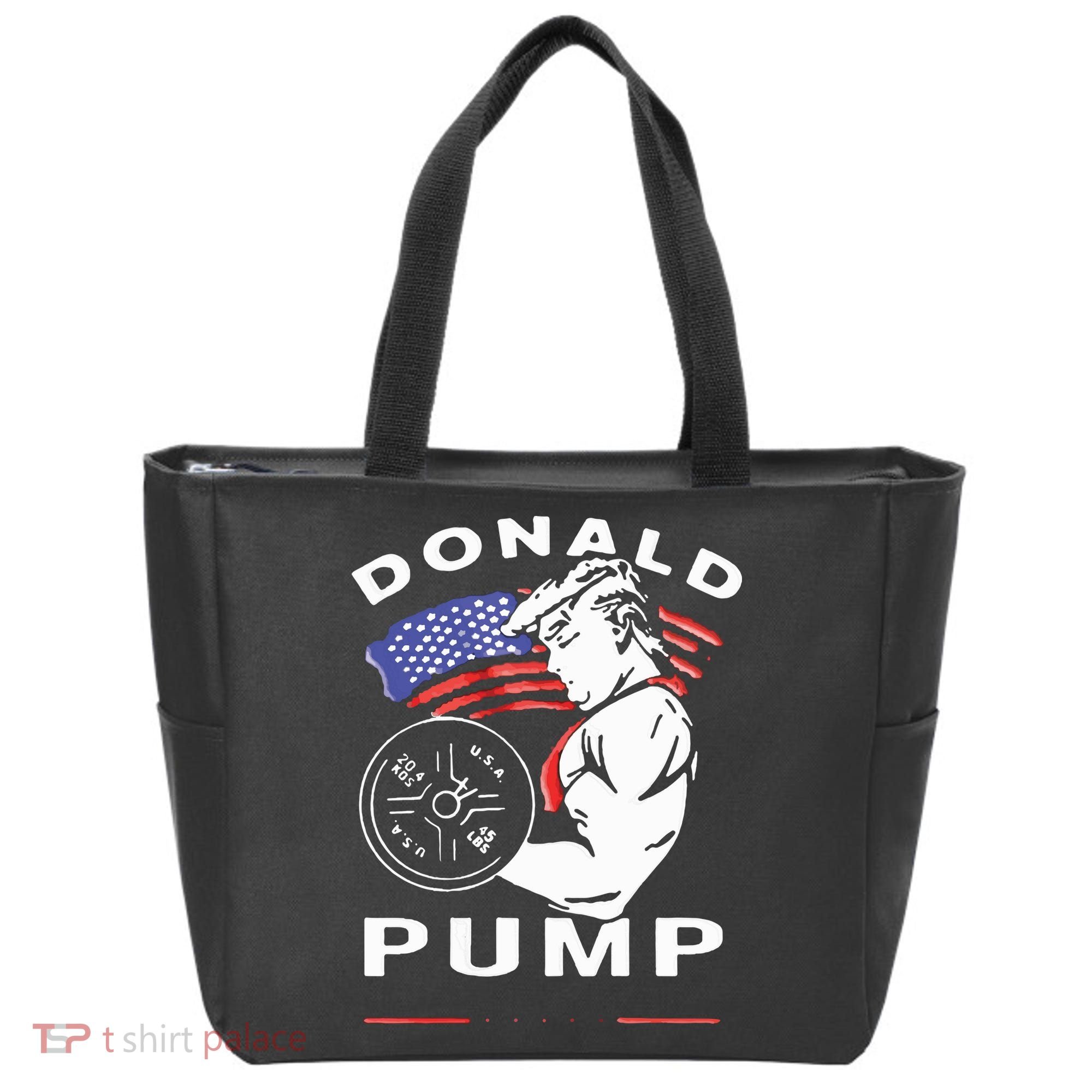 Donald Pump Gym Bodybuilder And Weightlifting Tote Bag