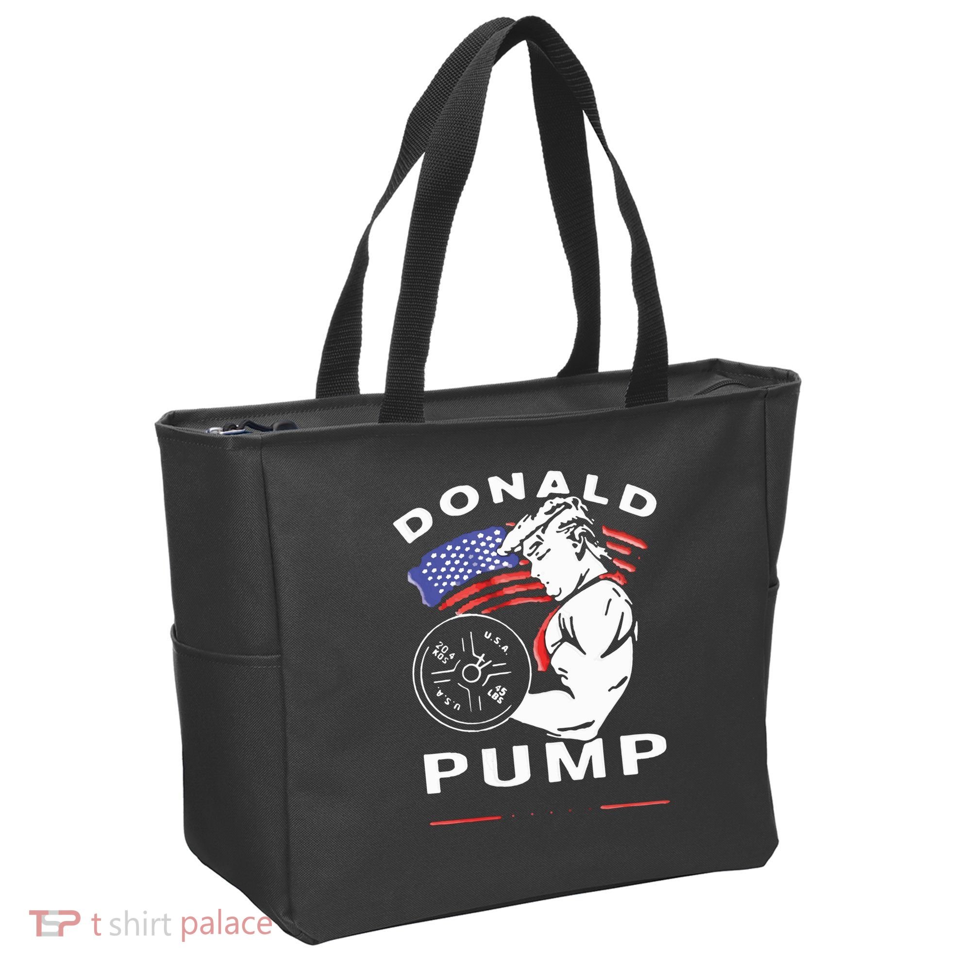 Donald Pump Gym Bodybuilder And Weightlifting Tote Bag