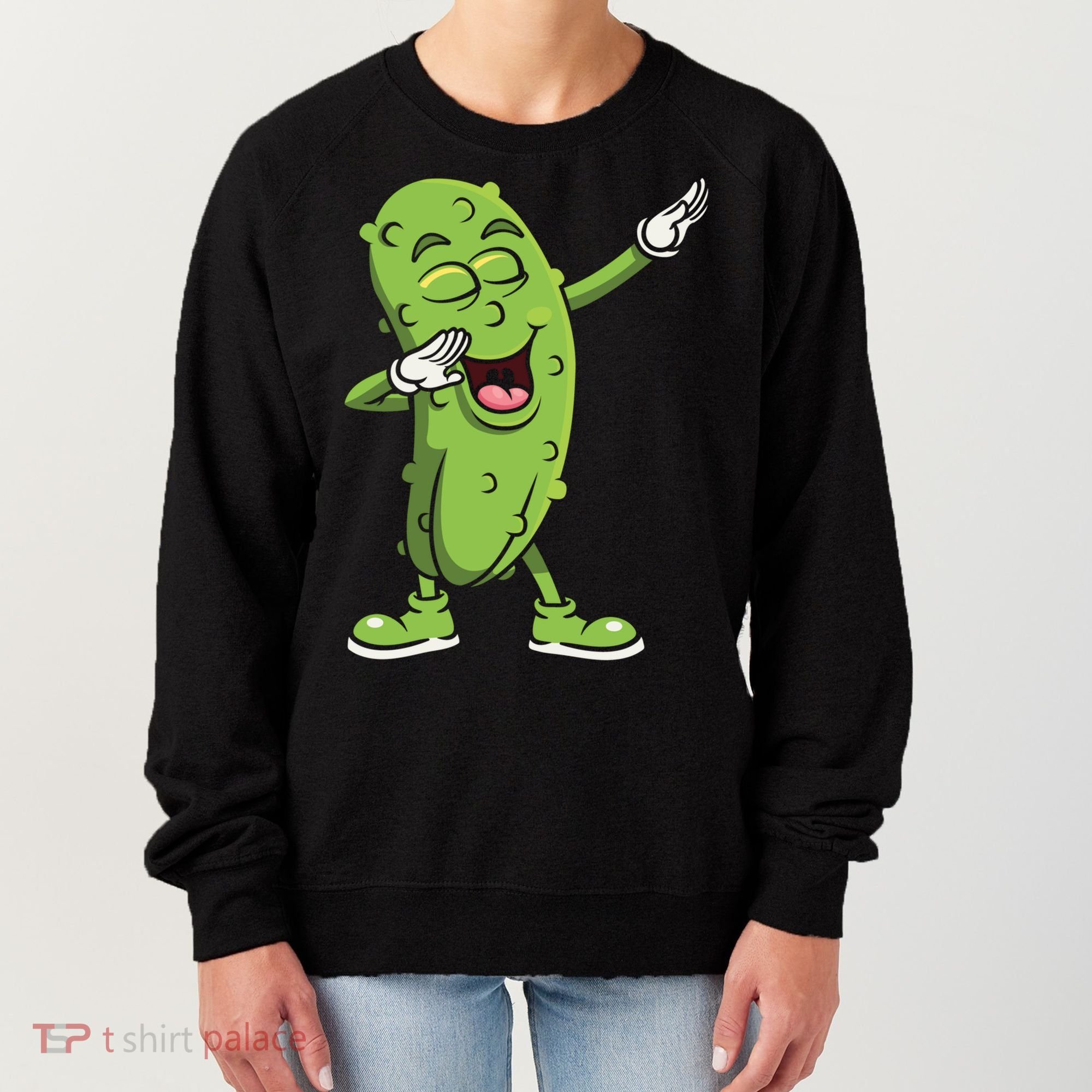 Dabbing Pickle Gift Cucumber Vegetarian Vegan Pickles Lover Gift Women's Sweatshirt