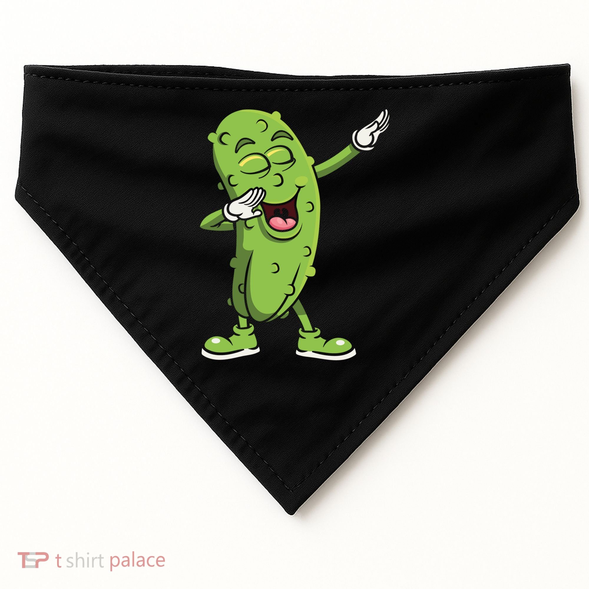 Dabbing Pickle Gift Cucumber Vegetarian Vegan Pickles Lover Gift USA-Made Doggie Bandana