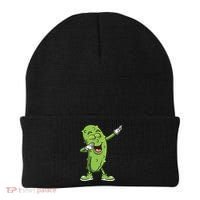 Dabbing Pickle Gift Cucumber Vegetarian Vegan Pickles Lover Gift Beanie thumb 0