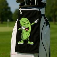 Dabbing Pickle Gift Cucumber Vegetarian Vegan Pickles Lover Gift Golf Towel thumb 2