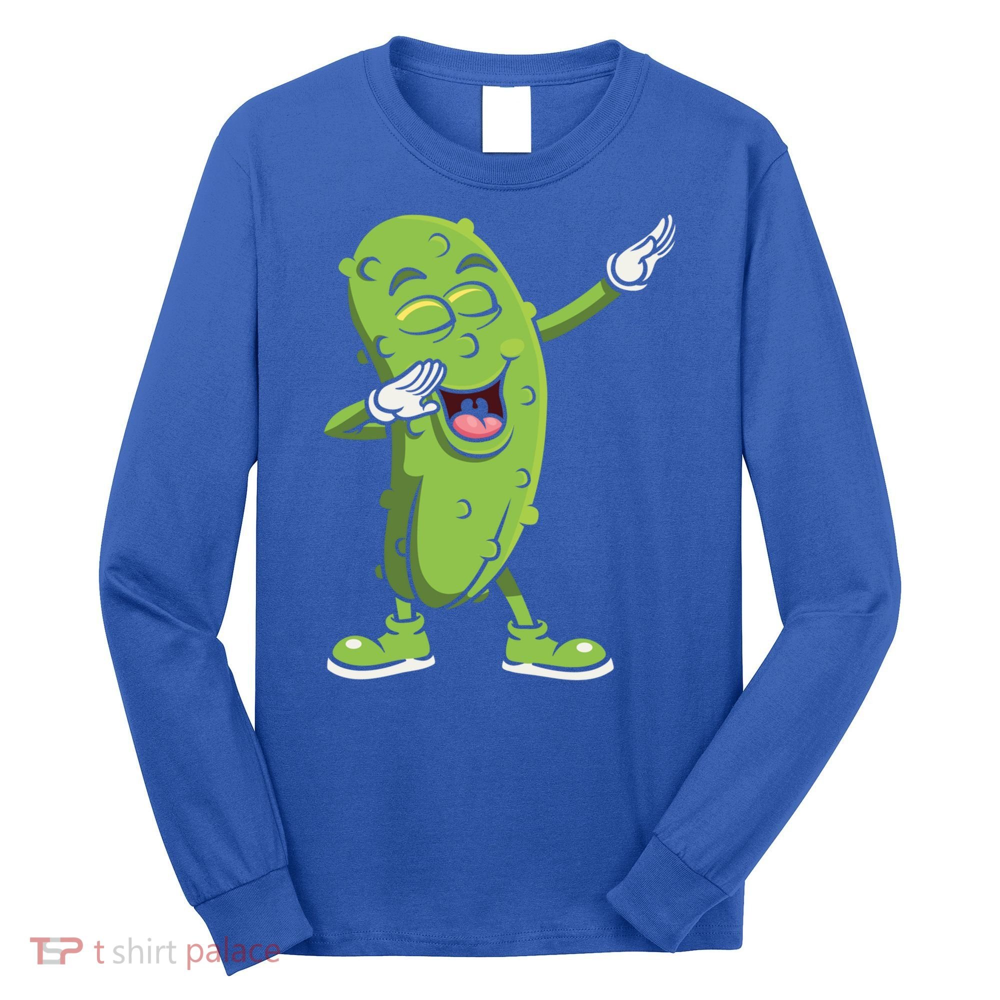 Dabbing Pickle Gift Cucumber Vegetarian Vegan Pickles Lover Gift Long Sleeve Shirt