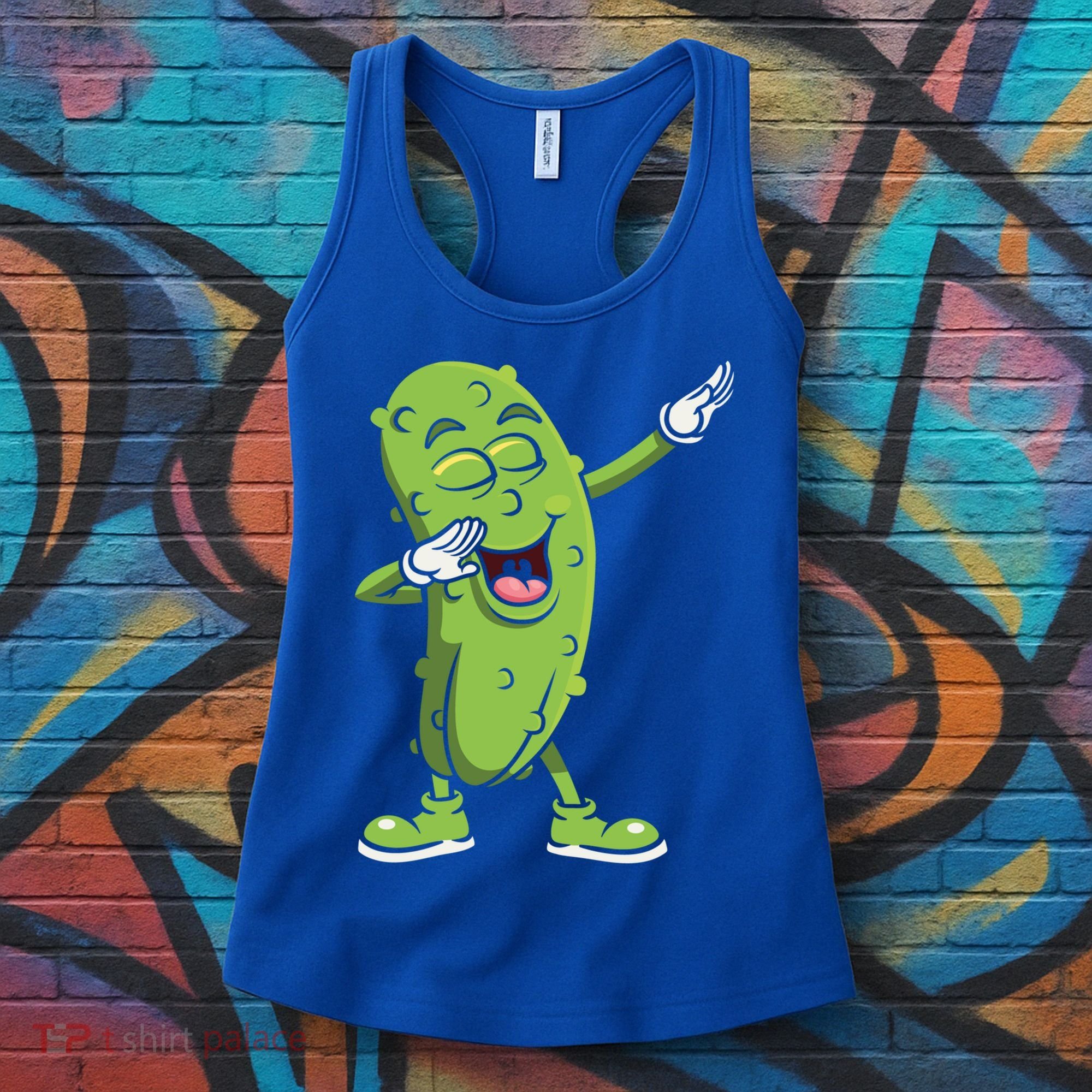 Dabbing Pickle Gift Cucumber Vegetarian Vegan Pickles Lover Gift Women's Tank Top