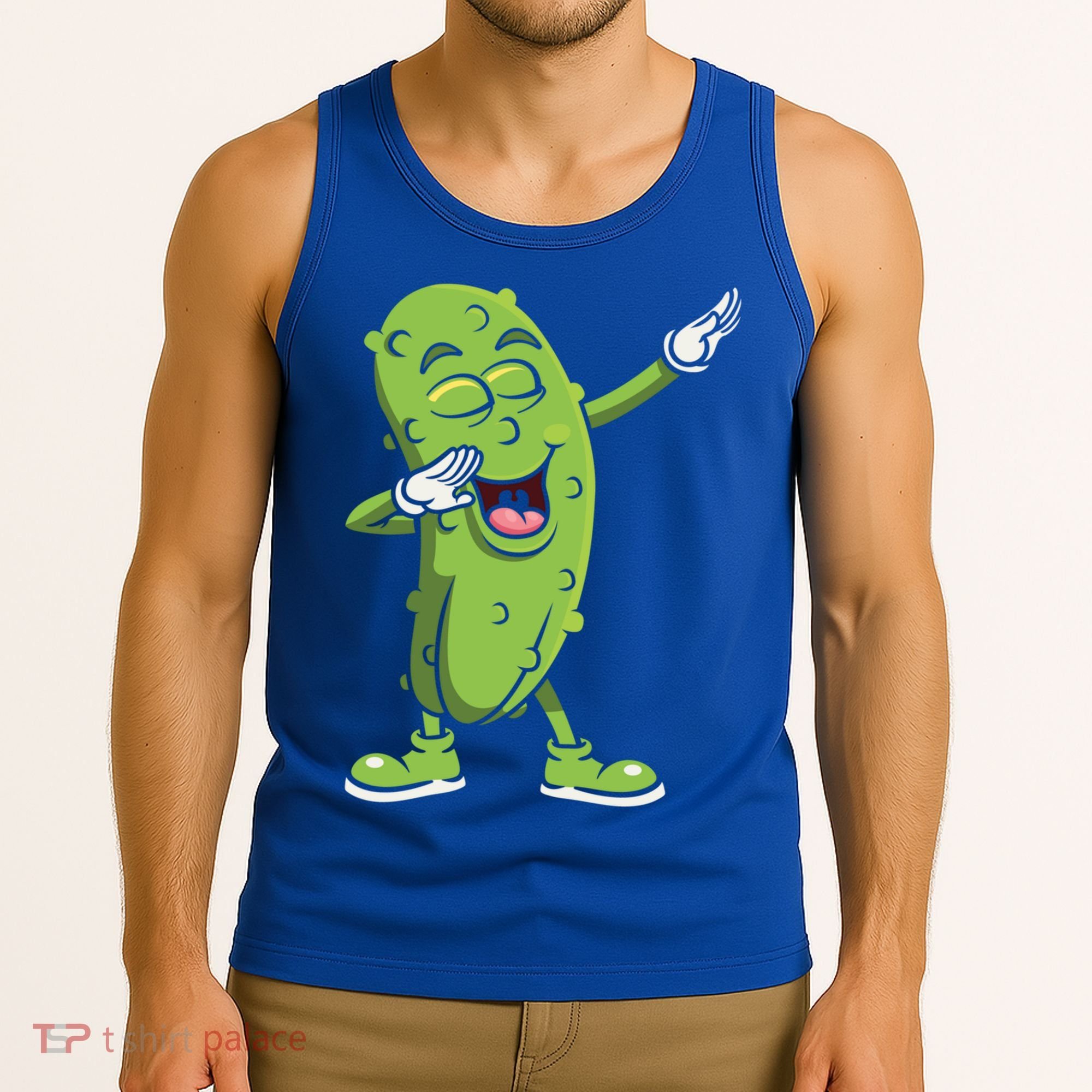 Dabbing Pickle Gift Cucumber Vegetarian Vegan Pickles Lover Gift Tank Top