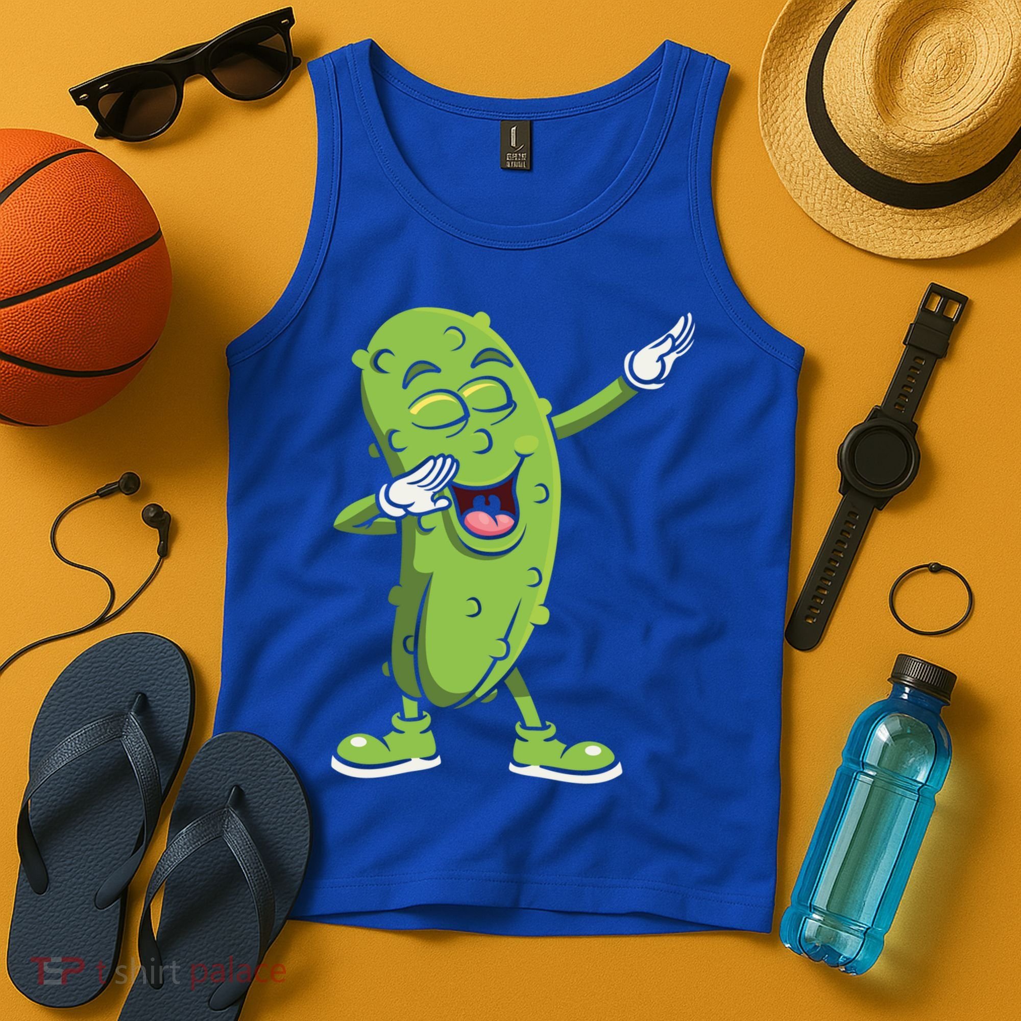 Dabbing Pickle Gift Cucumber Vegetarian Vegan Pickles Lover Gift Tank Top