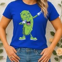 Dabbing Pickle Gift Cucumber Vegetarian Vegan Pickles Lover Gift Women's T-Shirt thumb 2