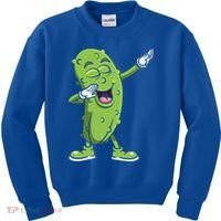 Dabbing Pickle Gift Cucumber Vegetarian Vegan Pickles Lover Gift Kids Sweatshirt thumb 0