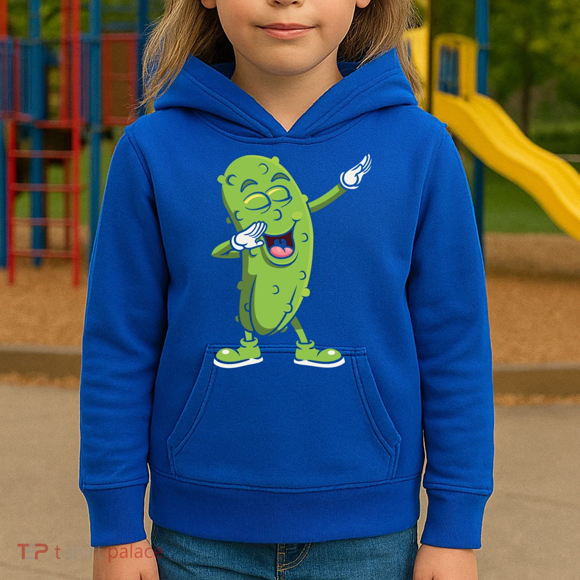 Dabbing Pickle Gift Cucumber Vegetarian Vegan Pickles Lover Gift Kids Hoodie