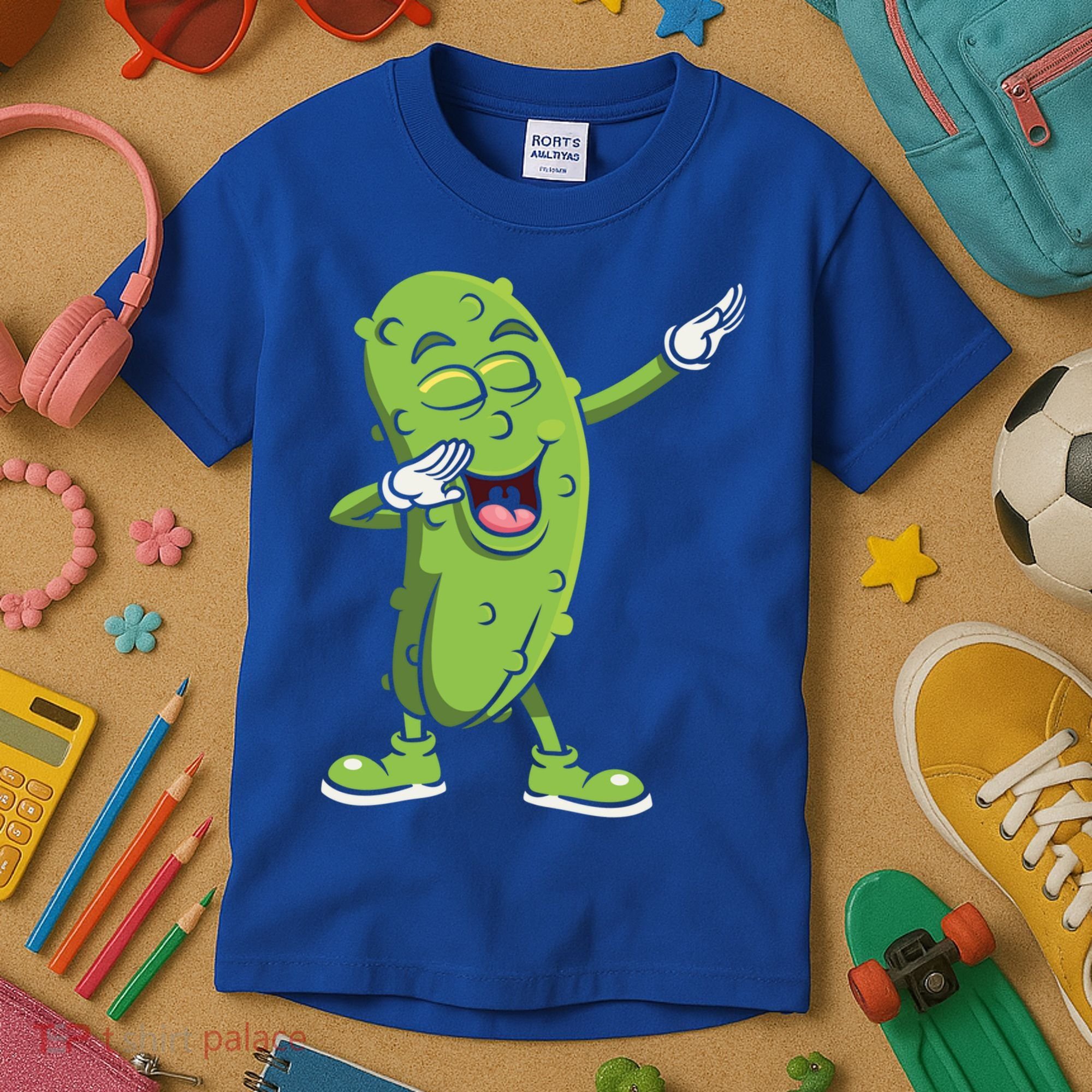 Dabbing Pickle Gift Cucumber Vegetarian Vegan Pickles Lover Gift Kids T-Shirt