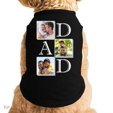 Dad Personalized Gift For Fathers Day Custom Photo Doggie Tank