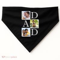 Dad Personalized Gift For Fathers Day Custom Photo USA-Made Doggie Bandana thumb 0