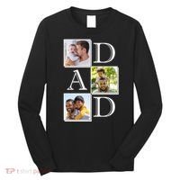 Dad Personalized Gift For Fathers Day Custom Photo Long Sleeve Shirt thumb 0