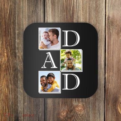 Dad Personalized Gift For Fathers Day Custom Photo Coaster