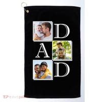 Dad Personalized Gift For Fathers Day Custom Photo Golf Towel thumb 0