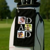 Dad Personalized Gift For Fathers Day Custom Photo Golf Towel thumb 2