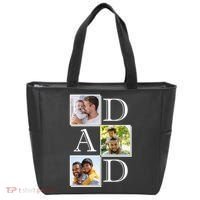 Dad Personalized Gift For Fathers Day Custom Photo Tote Bag thumb 0