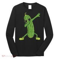 Dabbing Pickle Gift Dancing Cucumber Lover Funny Gifts Long Sleeve Shirt thumb 0